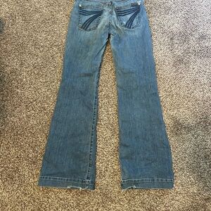 7 For All Mankind Flare Jeans in Blue